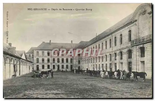 Cartes postales Cheval Equitation Hippisme Bec Hellouin Depot de remonte Quartier Burcy Militaria