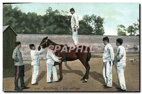 Cartes postales Cheval Equitation Hippisme Artillerie La voltige