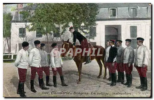 Ansichtskarte AK Cheval Equitation Hippisme Cavalaerie Dragons La voltige instruction Militaria