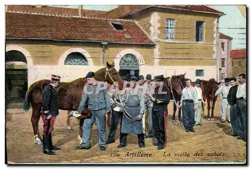Cartes postales Cheval Equitation Hippisme Artillerie La visite des sabots