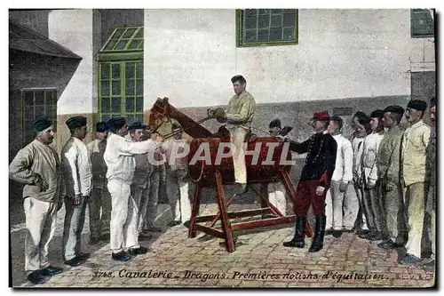Cartes postales Cheval Equitation Hippisme Cavalerie Dragons Premieres notions d&#39equitation