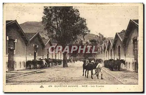 Ansichtskarte AK Cheval Equitation Hippisme Quartier Auvare Nice les ecuries
