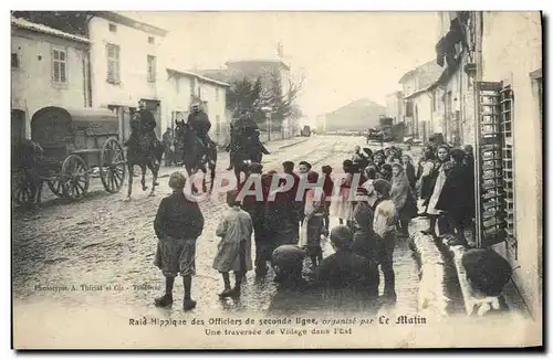 Cartes postales Cheval Equitation Hippisme Raid hippique des officiers de seconde ligne organisee par Le Matin U
