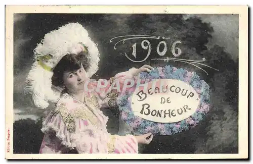 Ansichtskarte AK Fantaisie Fleurs Annee 1906 Femme