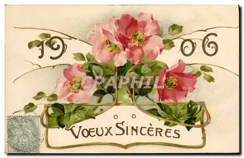 Cartes postales Fantaisie Fleurs Annee 1906