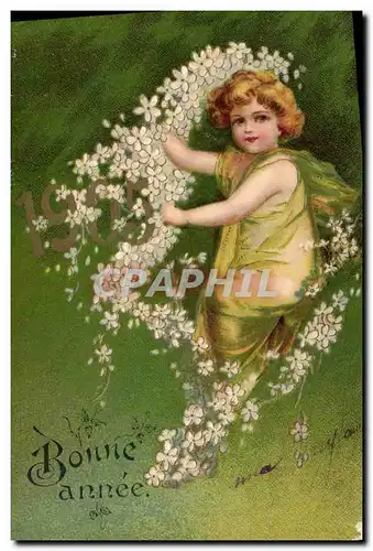 Ansichtskarte AK Fantaisie Fleurs Annee 1905 Ange