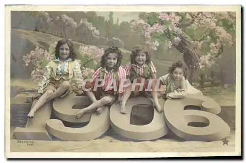 Cartes postales Fantaisie Fleurs Annee 1906 Enfants