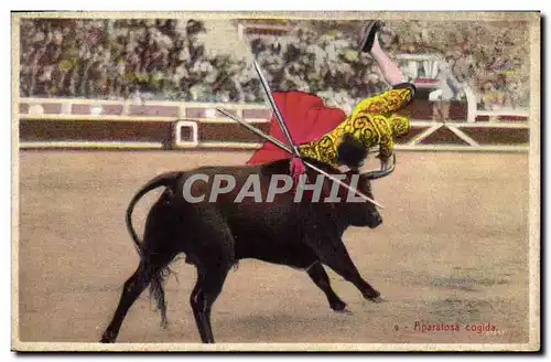 Cartes postales Corrida Course de taureaux Aparatosa cogida