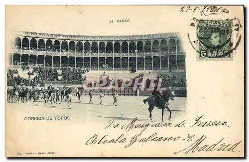 Cartes postales Corrida Course de taureaux El paseo