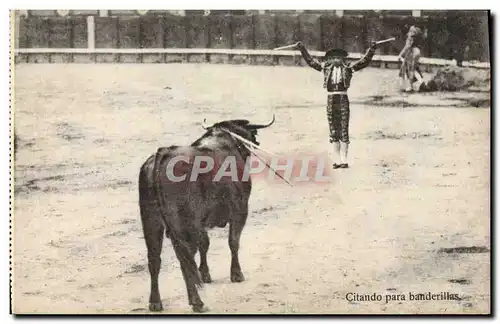 Ansichtskarte AK Corrida Course de taureaux Citando para banderillas