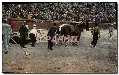 Ansichtskarte AK Corrida Course de taureaux El arrastre