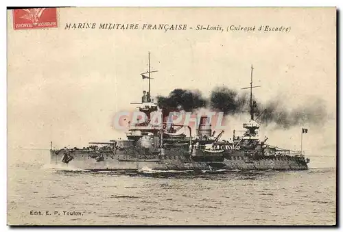 Cartes postales Bateau de Guerre Saint Louis Cuirasse d'escadre