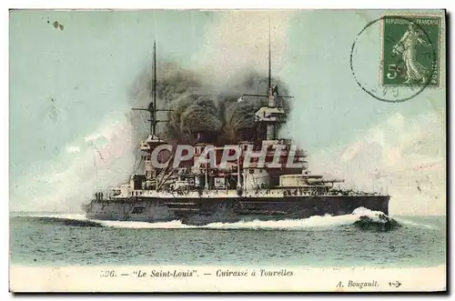 Ansichtskarte AK Bateau de Guerre Le Saint Louis Cuirasse a tourelles