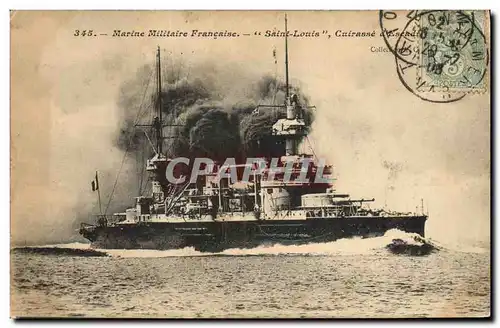 Cartes postales Bateau de Guerre Saint Louis Cuirasse d&#39escadre