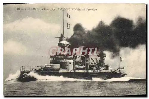 Cartes postales Bateau de Guerre Saint Louis Cuirasse d&#39escadre