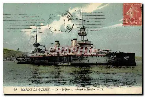 Cartes postales Bateau de Guerre Le Suffren Cuirasse d'escadre