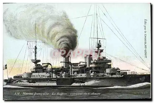 Cartes postales Bateau de Guerre Le Suffren Cuirasse de 1ere classe