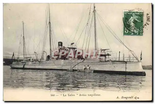 Ansichtskarte AK Bateau de Guerre La Salve Aviso torpilleur