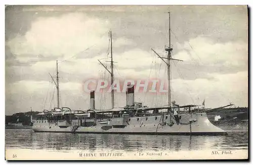 Cartes postales Bateau de Guerre Le Surcouf