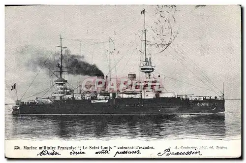 Cartes postales Bateau de Guerre Le Saint Louis Cuirasse d'escadre