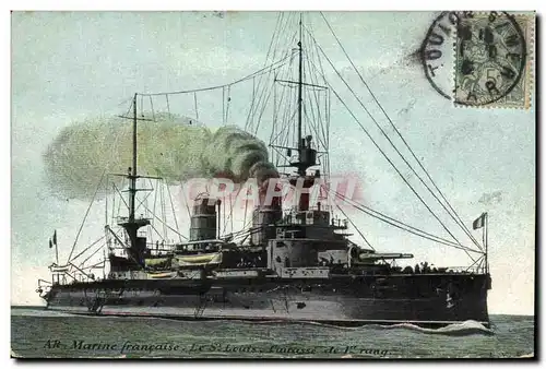 Cartes postales Bateau de Guerre Le St Louis Cuirasse de 1er rang