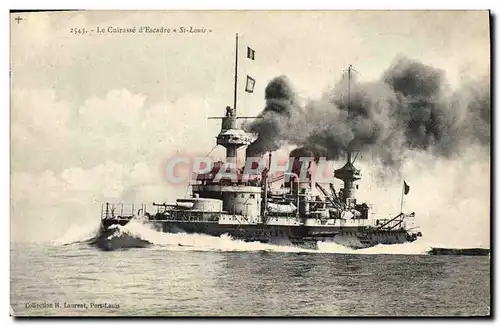 Cartes postales Bateau de Guerre Le cuirasse d'escadre St Louis
