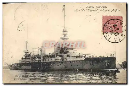 Cartes postales Bateau de Guerre Le Suffren Vaisseau amiral