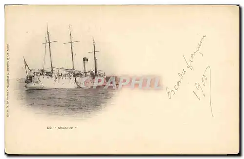 Cartes postales Bateau de Guerre Le Surcouf