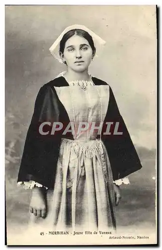 Cartes postales Folklore Morbihan Jeune fille de Vannes