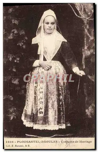 Cartes postales Folklore Plougastel Daoulas Costume de mariage