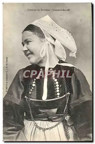 Cartes postales Folklore Costumes du Morbihan Guemene Roscoff