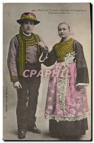 Cartes postales Folklore Maries de Ploare Environs de Douarnenez L&#39entree en Gavotte Mariage