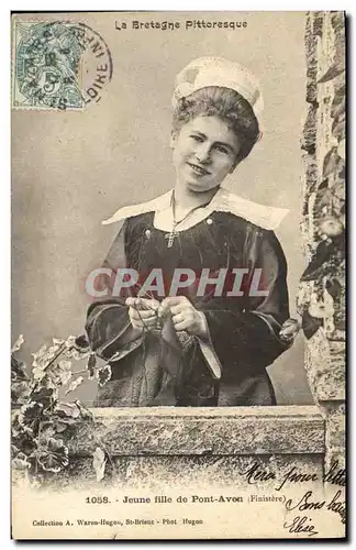 Cartes postales Folklore Jeune fille de Pont Aven