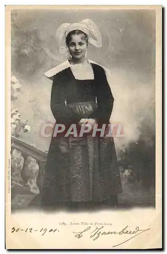 Cartes postales Folklore Jeune fille de Pont Aven