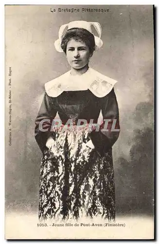 Cartes postales Folklore Jeune fille de Pont Aven