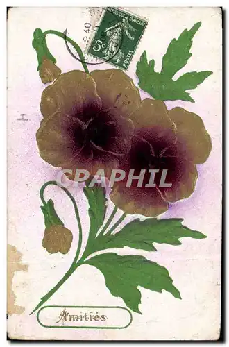 Cartes postales Fantaisie Fleurs