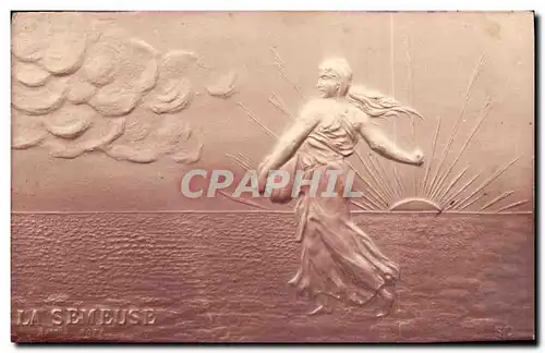 Cartes postales Fantaisie La Semeuse (en relief)