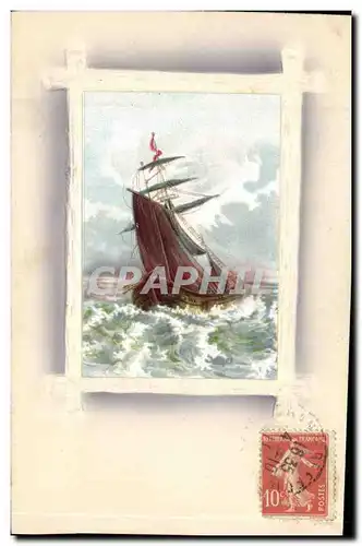 Cartes postales Fantaisie Bateau (en re lief)