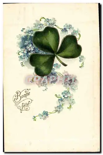 Cartes postales Fantaisie Fleurs Trefle