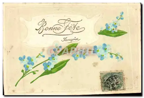 Cartes postales Fantaisie Fleurs (d�cor en relief)