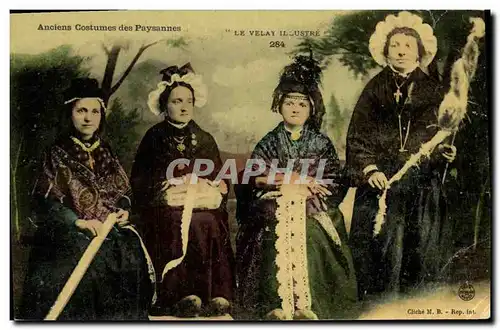 Cartes postales Dentelle Dentelliere Anciens costumes des paysannes Le Velay