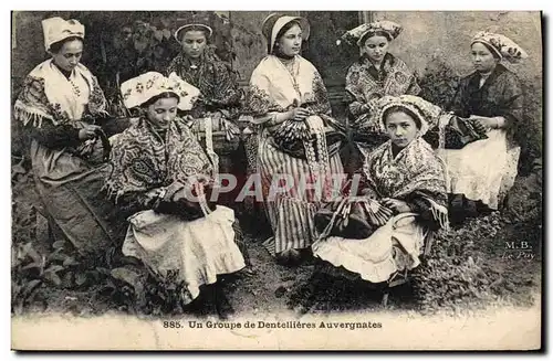 Ansichtskarte AK Dentelle Dentelliere Un groupe de dentellieres Auvergnates