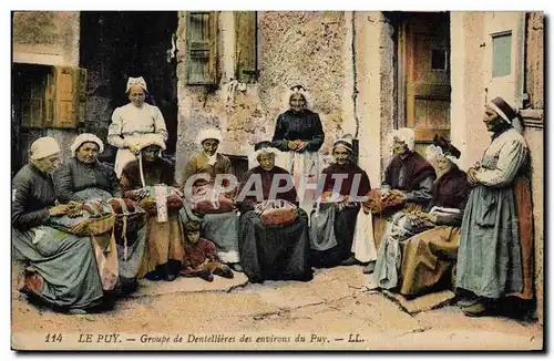 Ansichtskarte AK Dentelle Dentelliere Le Puy Groupe de dentellieres des environs du Puy