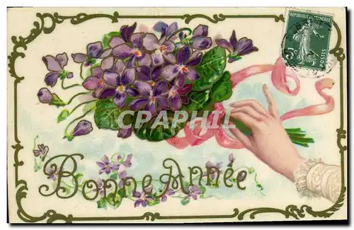 Cartes postales Fantaisie Fleurs Main