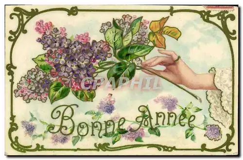 Cartes postales Fantaisie Fleurs Main