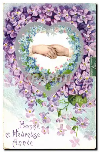 Cartes postales Fantaisie Fleurs Main