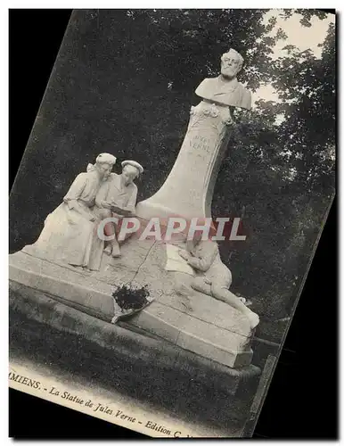 Cartes postales Amiens La statue de Jules Verne