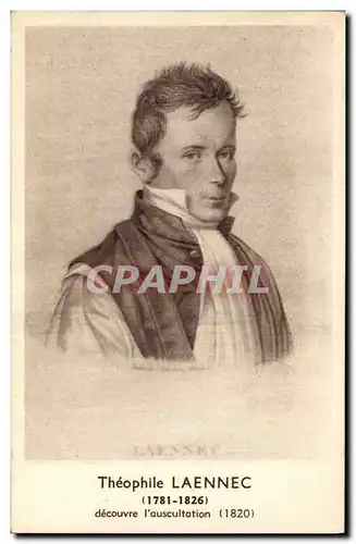 Cartes postales Theophile Laennec decouvre l&#39auscultation