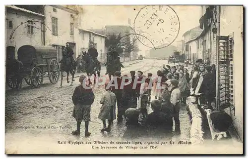 Cartes postales Cheval Equitation Hippisme Raid hippique des officiers de seconde ligne organisee par Le Matin U