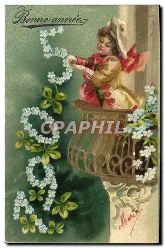 Ansichtskarte AK Fantaisie Fleurs Annee 1905 Enfant